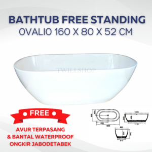 BATHTUB FREESTANDING OVALIO MARBLE