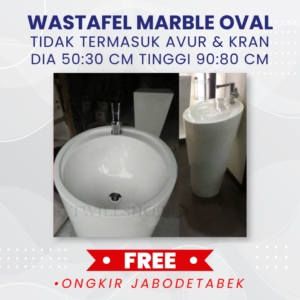 WASTAFEL MARBLE OVAL FREESTANDING