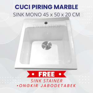 Kitchen Sink Cuci Piring Mono Marble 45 x 50 x 20 CM