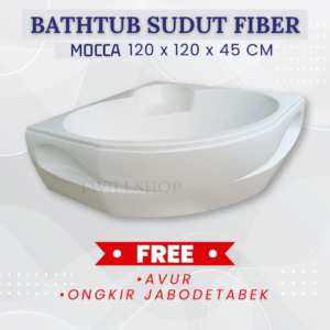 BATHTUB SUDUT MOCCA FIBER