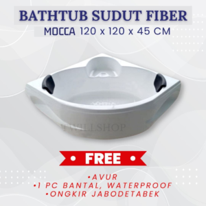 BATHTUB SUDUT MOCCA FIBER