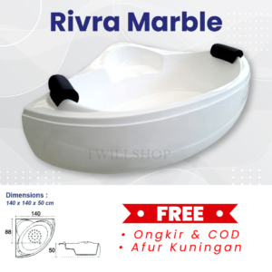 BATHTUB SUDUT RIVRA MARBLE