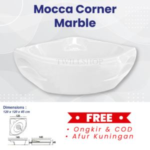 BATHTUB SUDUT MOCCA MARBLE